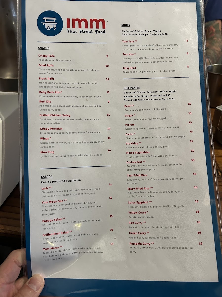 Imm Thai Street Food Menu - Image 2