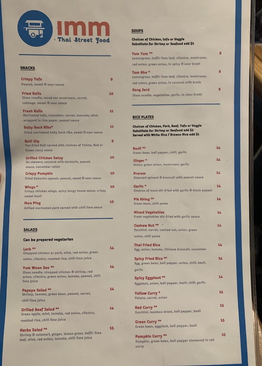 Imm Thai Street Food Menu - Image 5