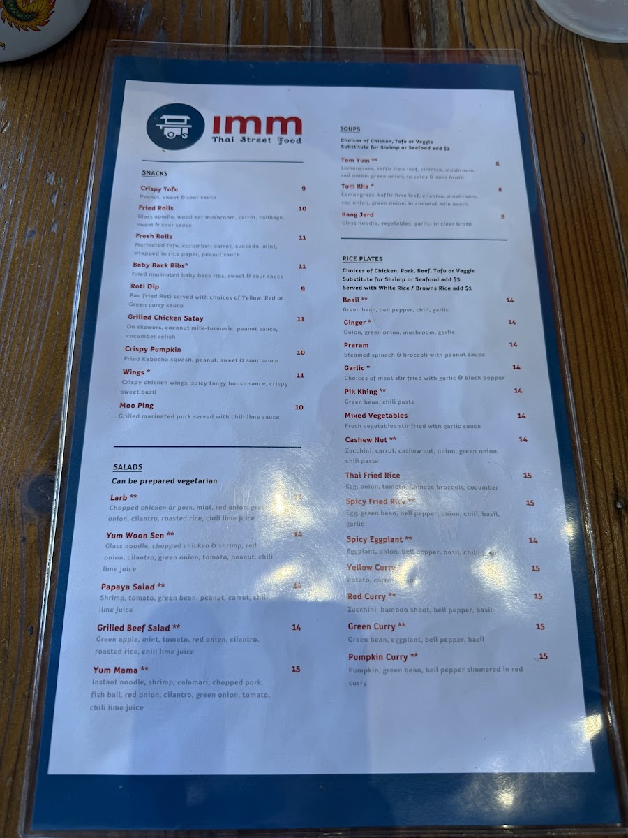 Imm Thai Street Food Menu - Image 6